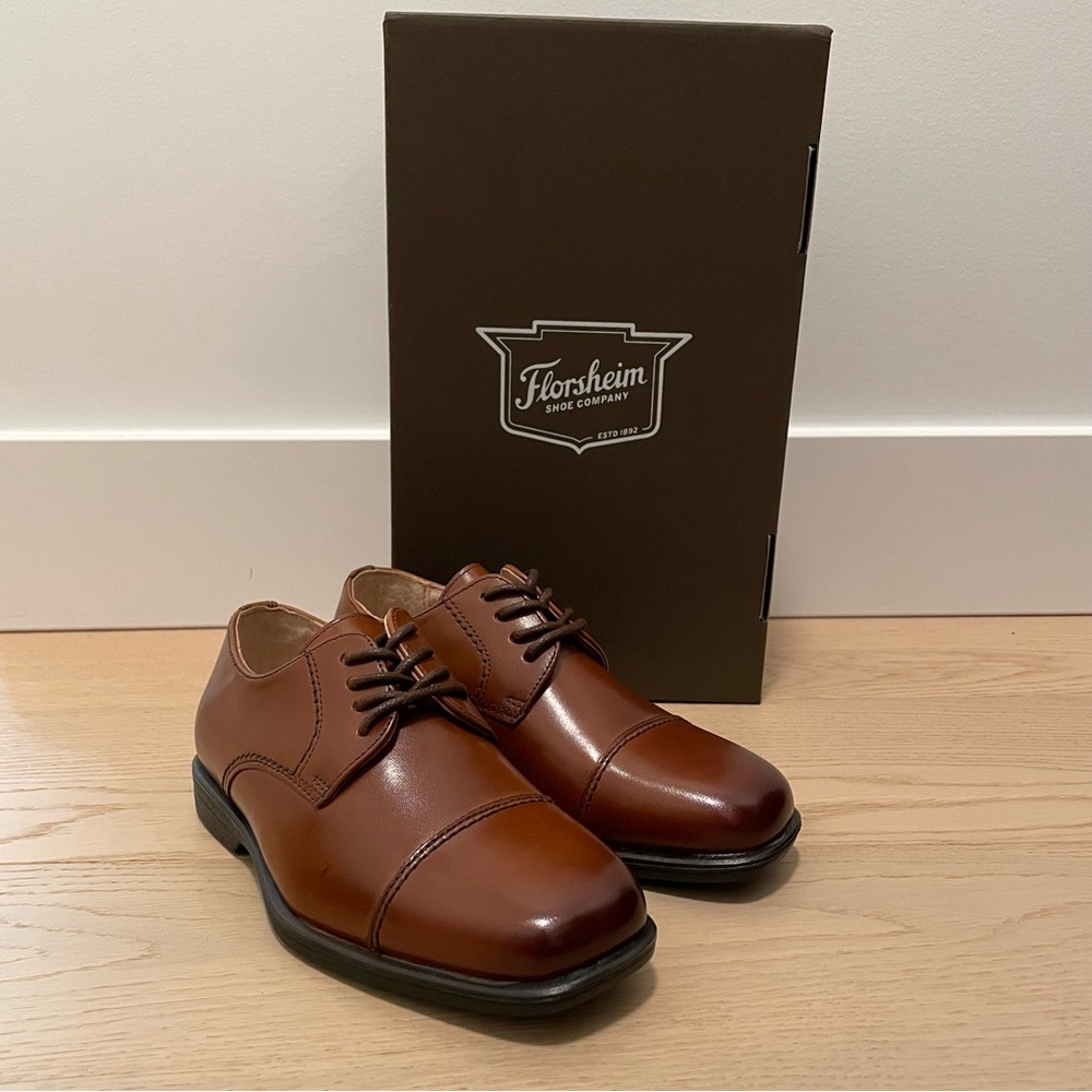 Florsheim Reveal Jr. - Boys Cap Toe Oxford - Size 10 Toddler